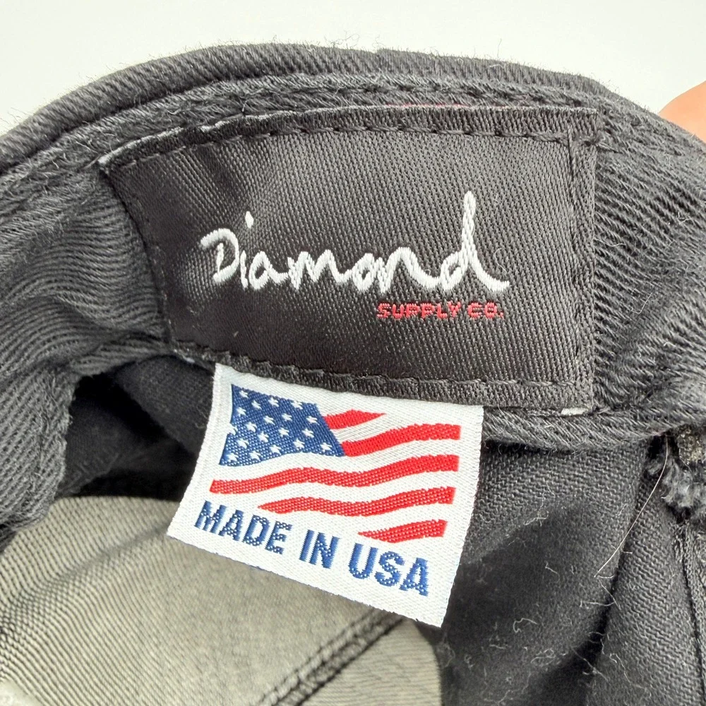 Diamond Supply Co Hat Snapback Men OSFM Black Mint Diamond Logo Skate Streetwear